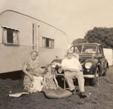 Cissy and Charles Goddard with Melody and Wendy Harding