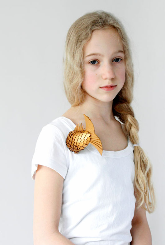 Kath Libbert's Natural Histrionics exhibition - fish brooch