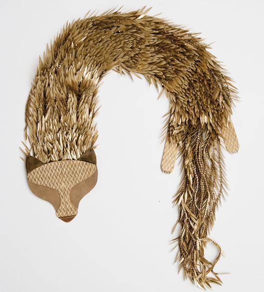Kath Libbert's Natural Histrionics exhibition - fox fur