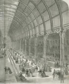 Engraving of the Great Hall with Visitors