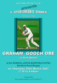 Poster: A Sportsman's Dinner with Graham Gooch
