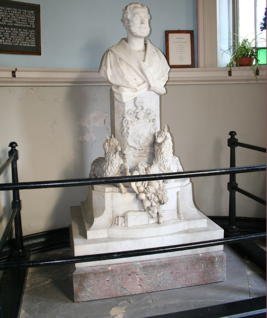 Titus Salt bust in Saltaire URC