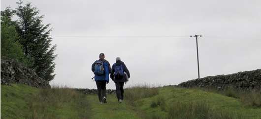 Setting off into the mists above Moffat
