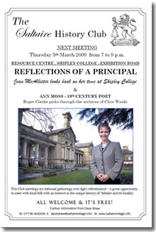 History Club poster, 5 March 2009
