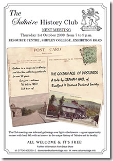 History Club poster, 1 October 2009