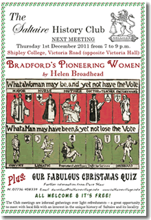 Saltaire History Club meeting, 1 December 2011