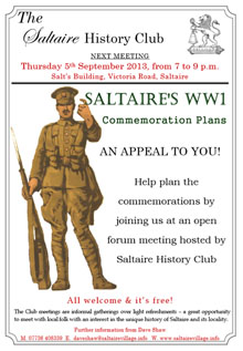 Saltaire History Club, September 2013