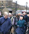 Hattie Townsend meets the party from the train.